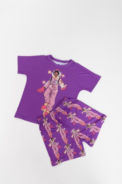 Big Girls Short Pajama Set – "Nova Starr: Galactic Explorer"