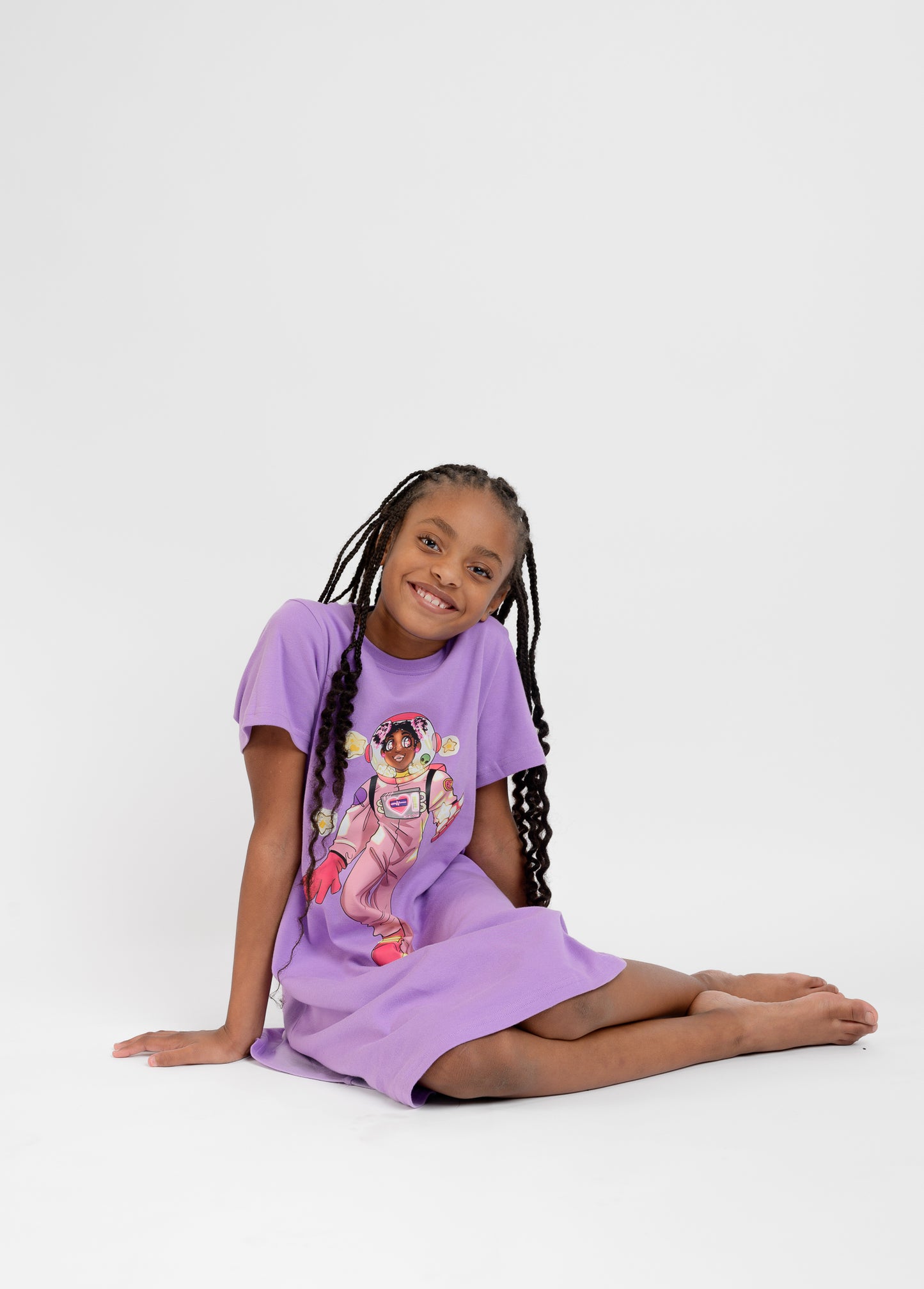 Girls Cotton Nightgown β "Nova Starr: Galactic Explorer"