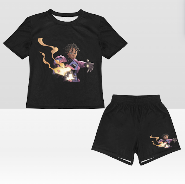 Little Boys Short Pajama Set – "Solace: The Starborn Warrior"