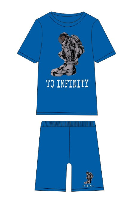 Boys Astronaut & Superhero Short Sleeve Cotton Pajama